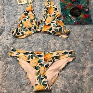 Women's Cupshe Bikini Size 8 Lemon print